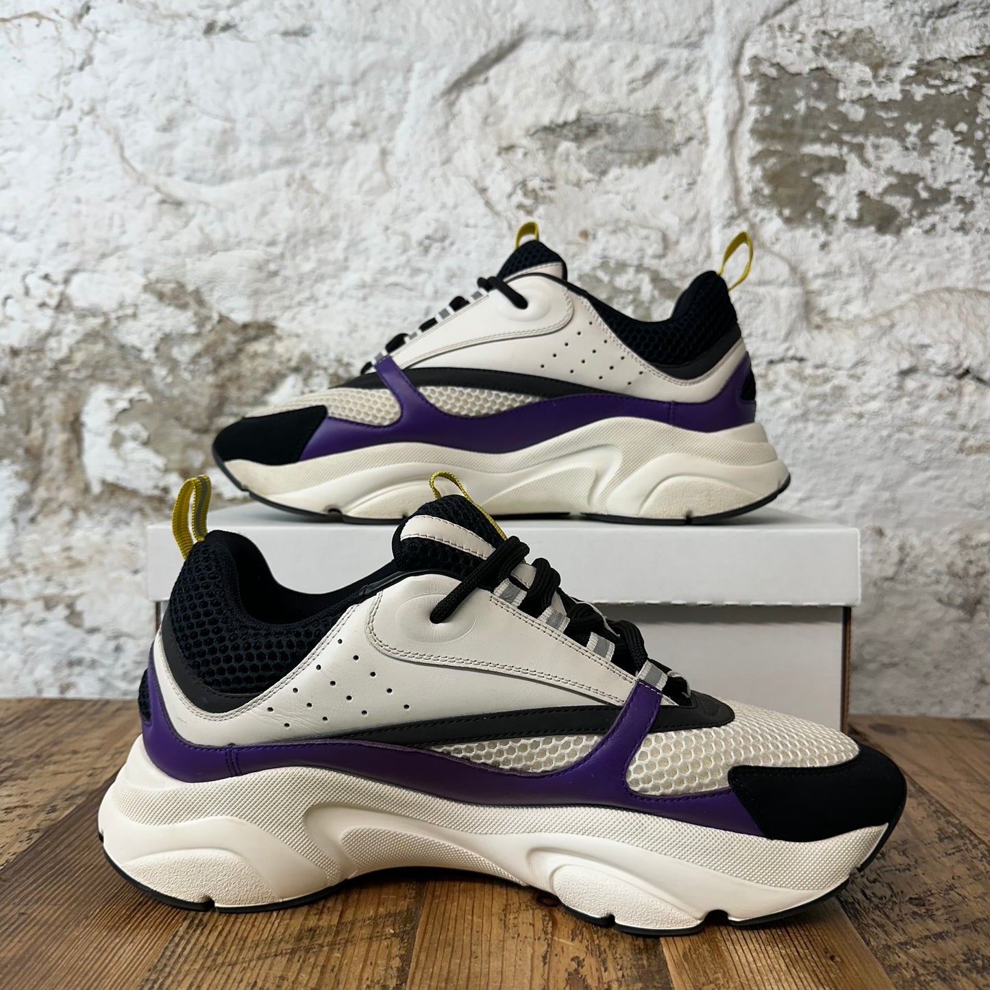 Dior B22 Black White Purple Sneaker Sz 11 (44) No Box