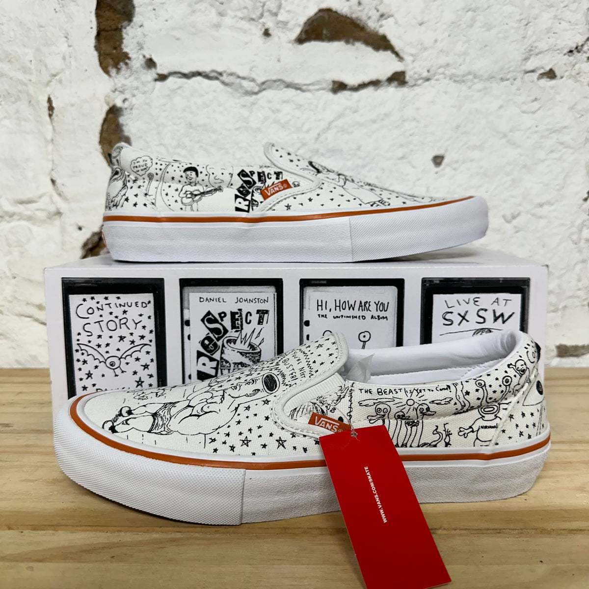 Vans Slip On Pro No Comply Daniel Johnston Sz 9.5 DS