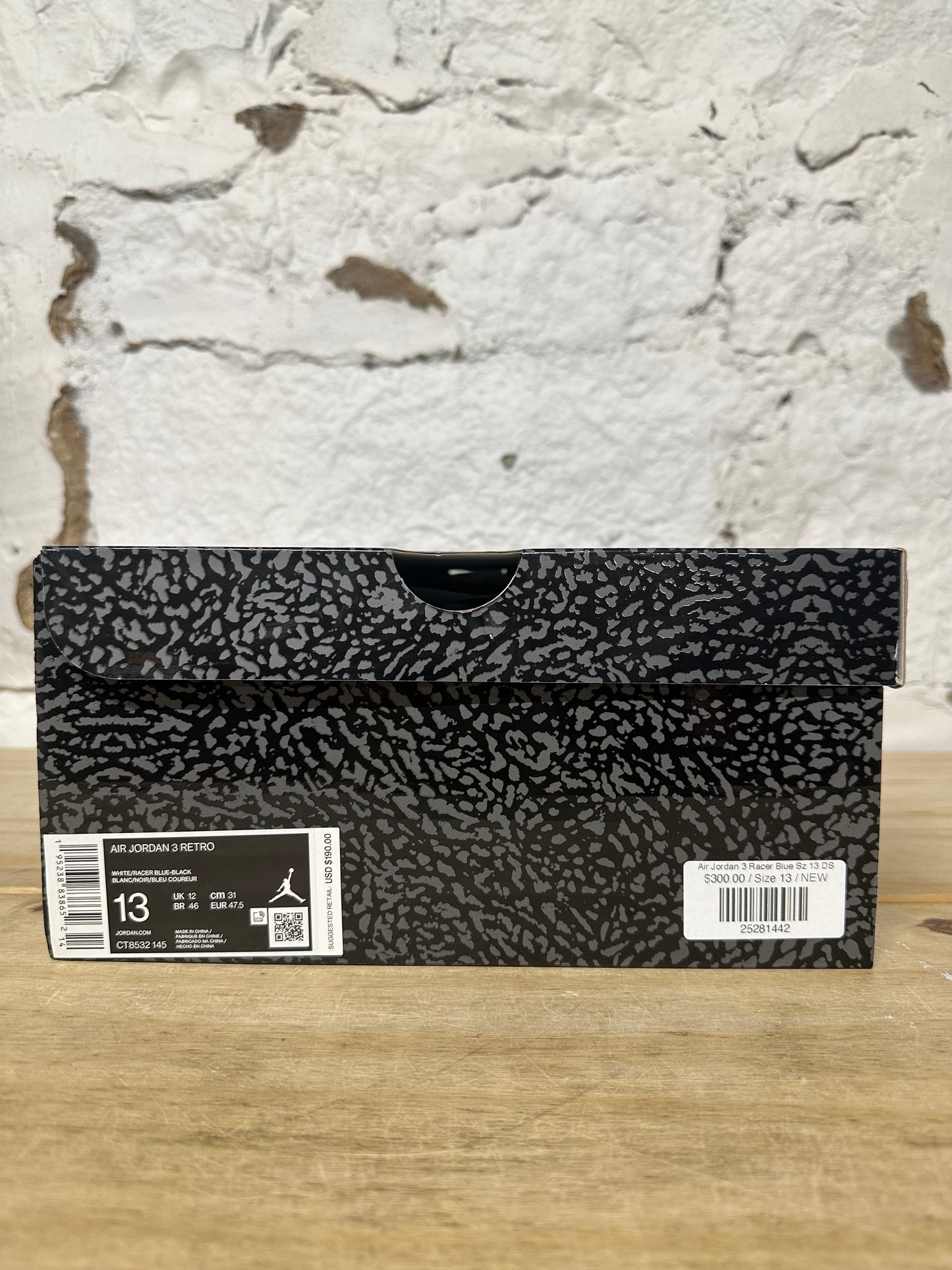 Air Jordan 3 Racer Blue Sz 13 DS