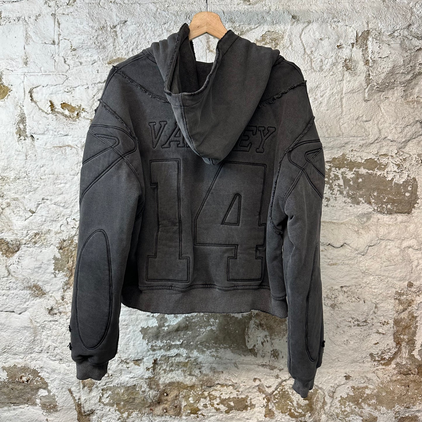 Vale Armor Zip Up Hoodie Gray Sz M