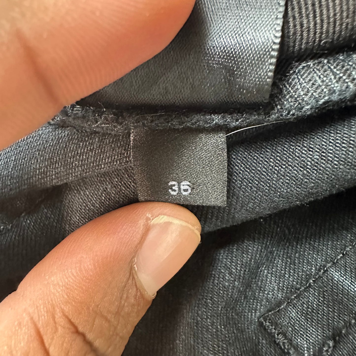 Amiri MX1 Camo Patch Black Denim Jeans Sz 36