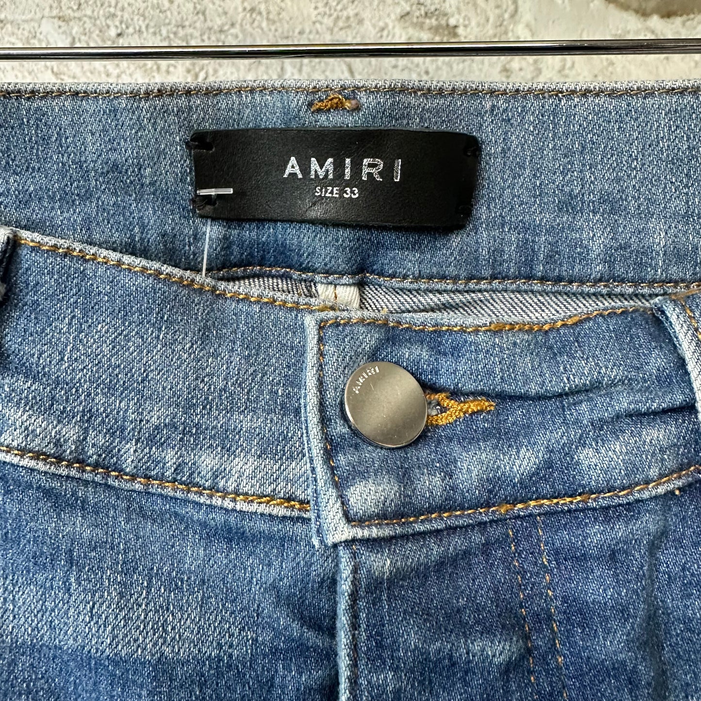 Amiri Plain Blue Denim Jeans Sz 33
