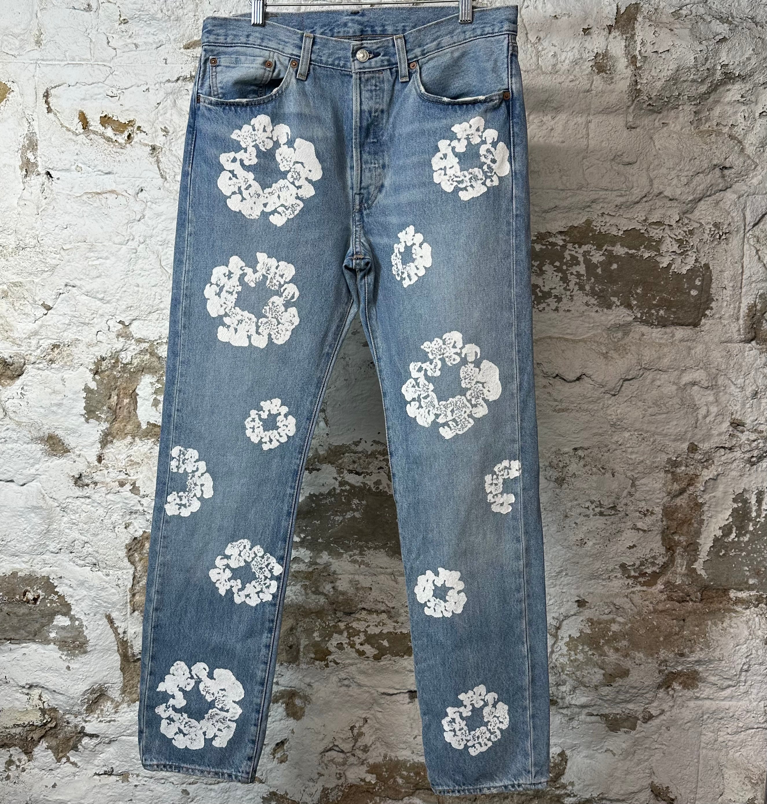 Denim Tears White CW Blue Denim Jeans Sz 32