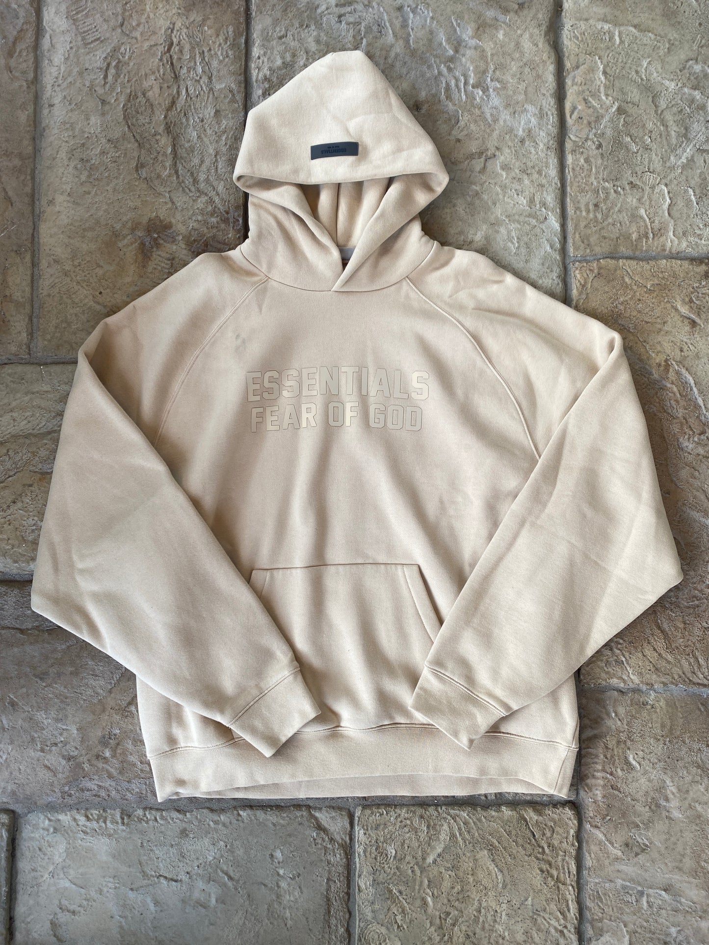 Fear of God Essentials Egg Shell Hoodie Sz XL DS