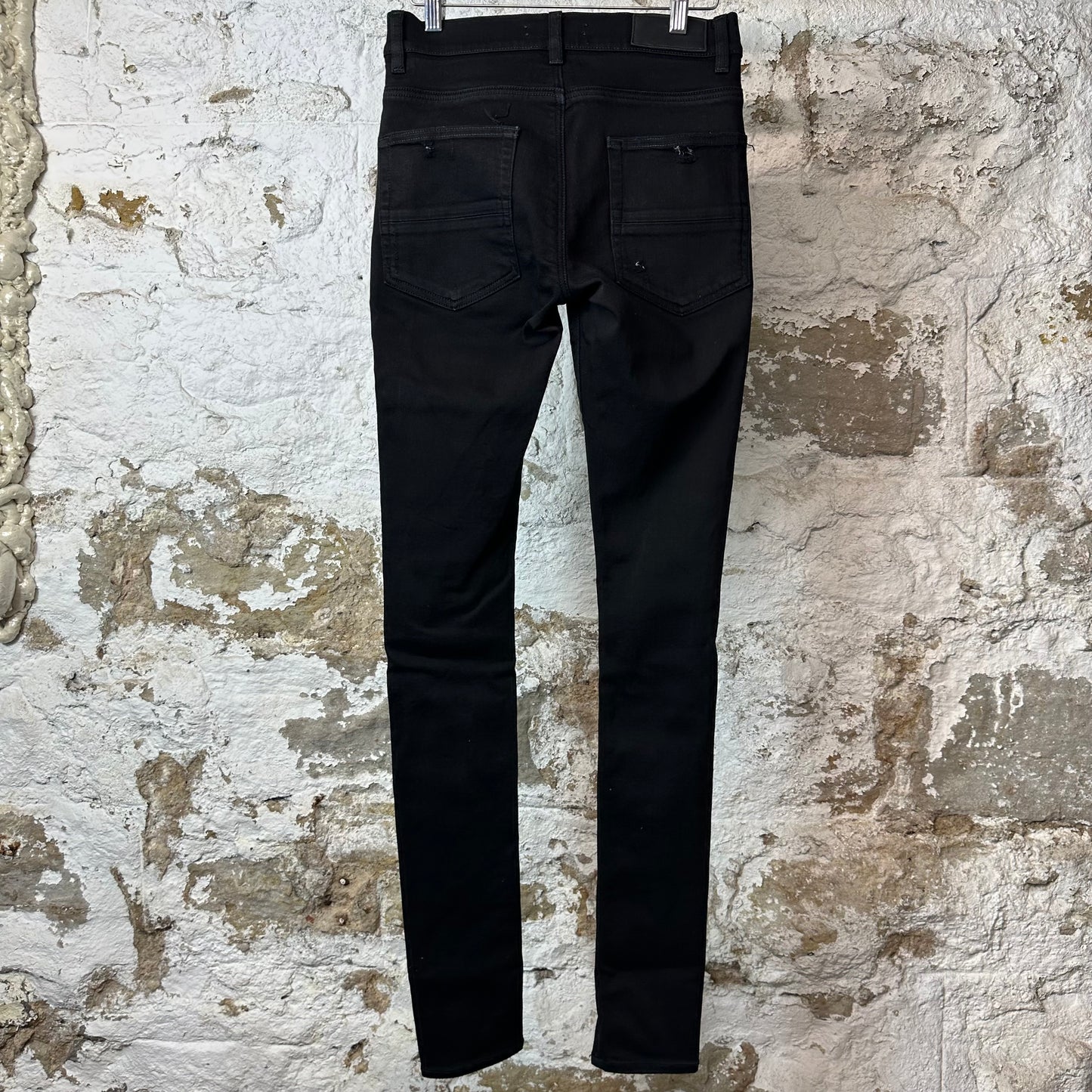 Amiri Plain Black Denim Jeans Sz 28