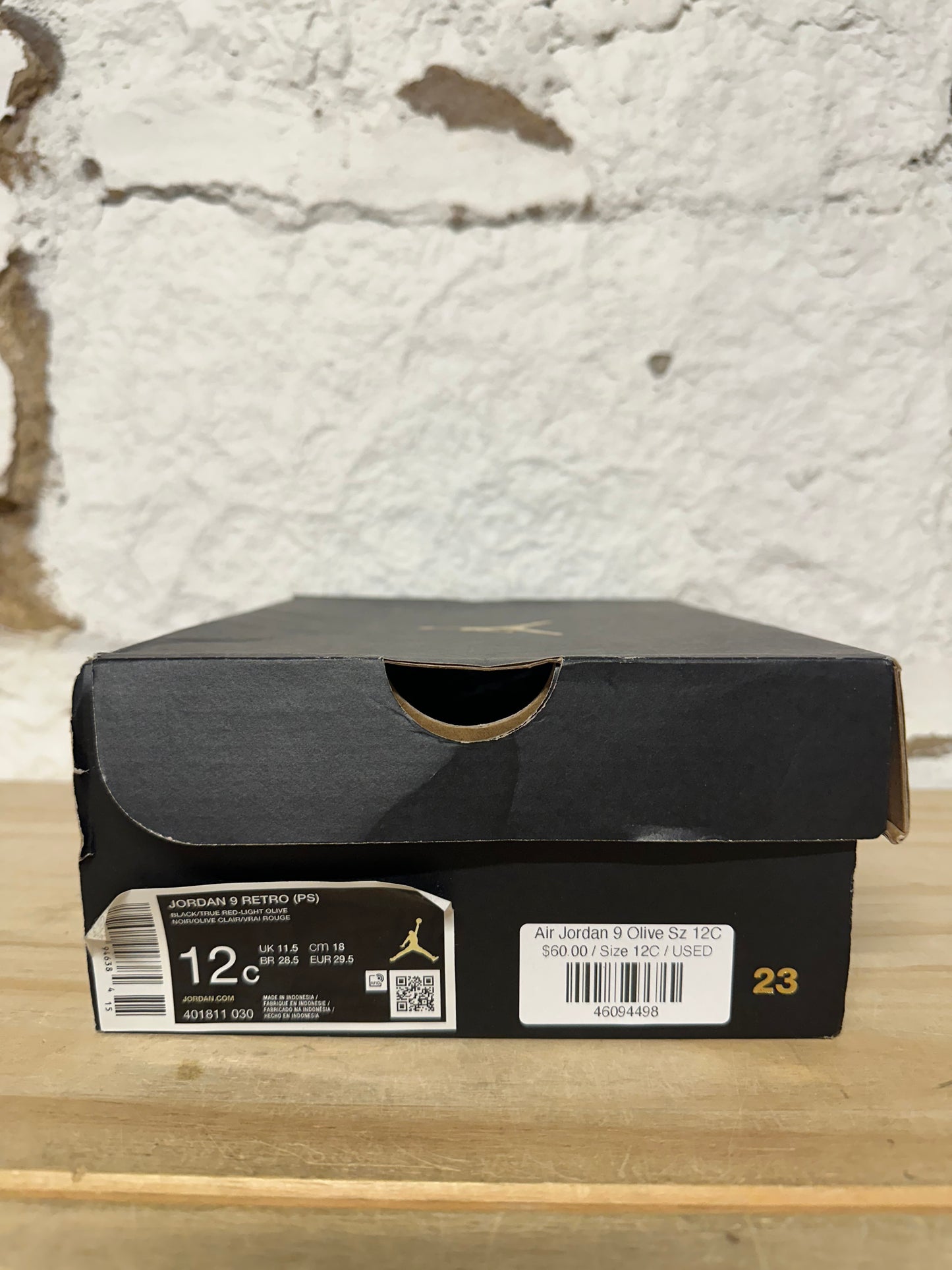 Air Jordan 9 Olive Sz 12C