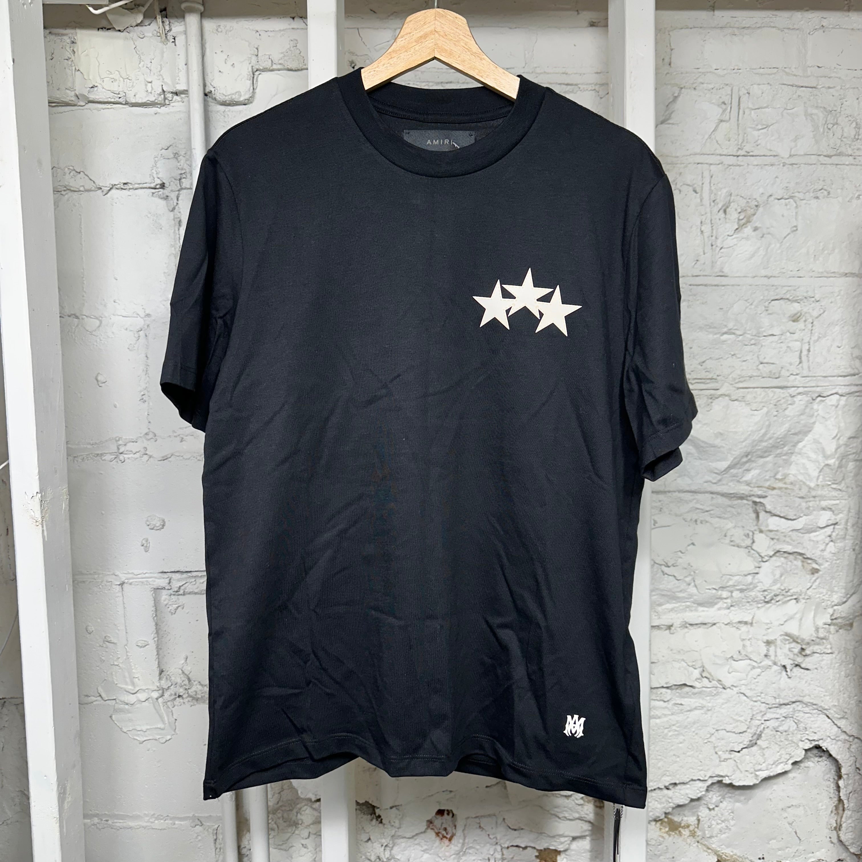 Amiri Triple Star Black T-Shirt Sz S