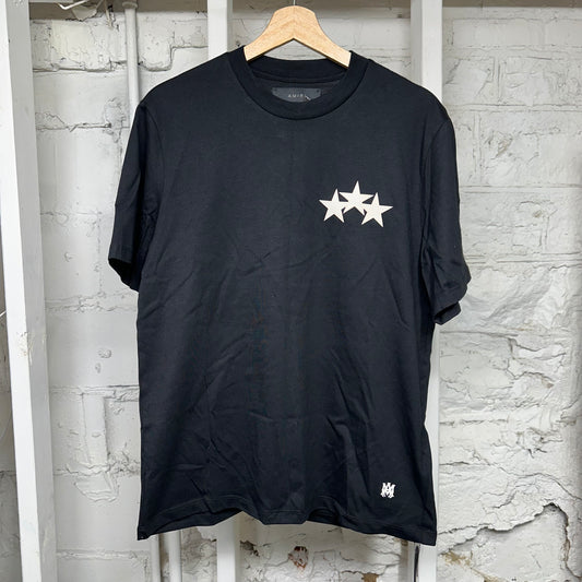 Amiri Triple Star Black T-Shirt Sz S