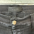Amiri MX1 Green Suede Black Denim Jeans Sz 32