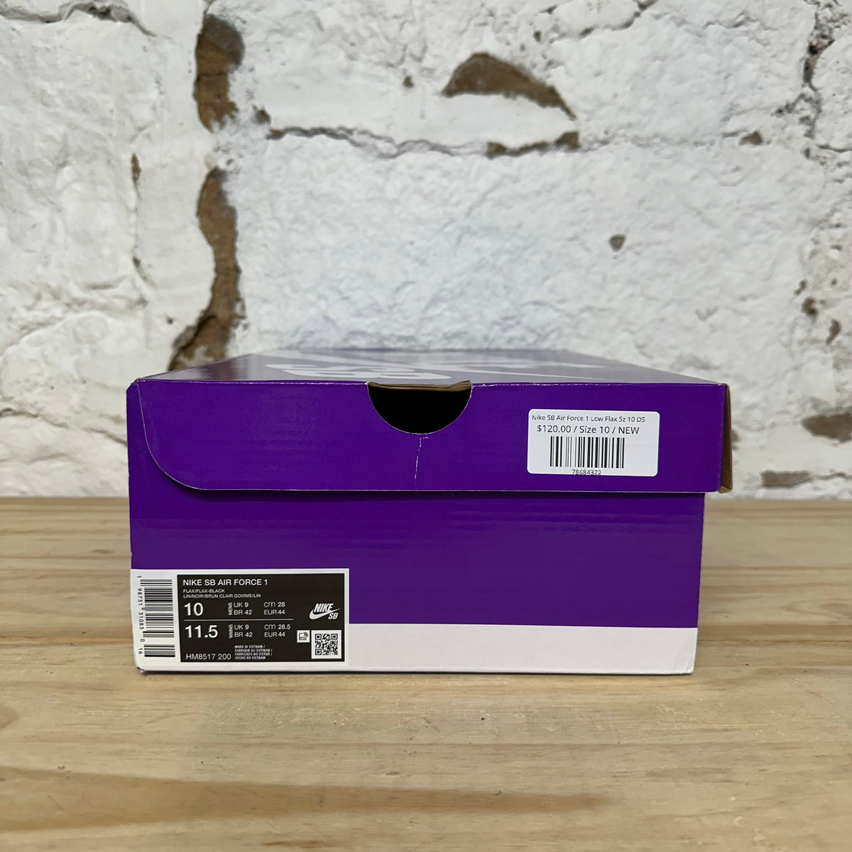 Nike SB Air Force 1 Low Flax Sz 10 DS