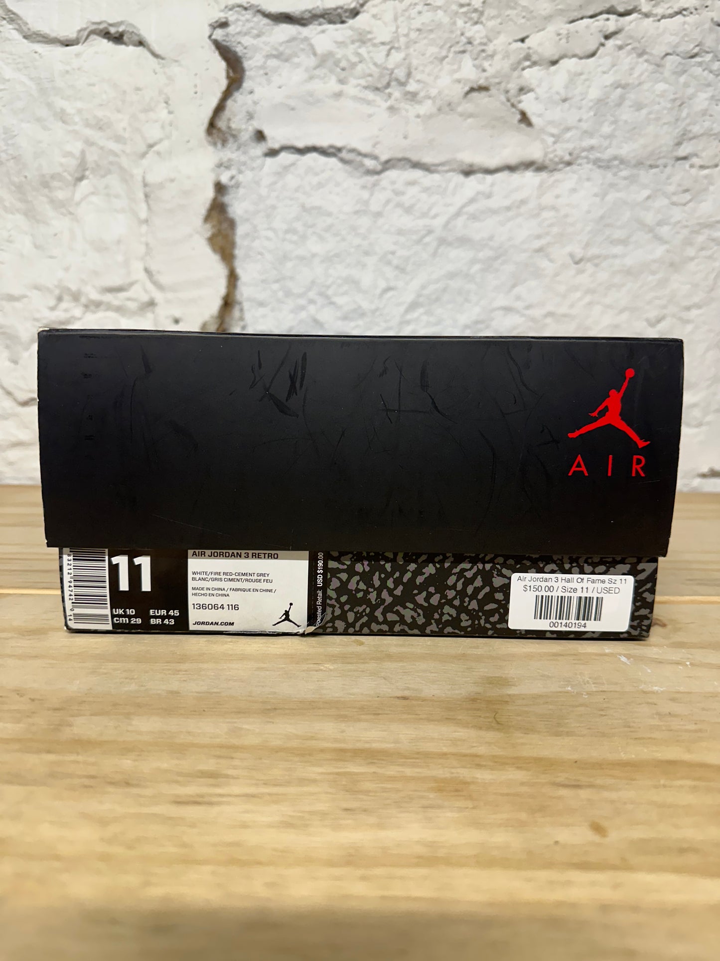 Air Jordan 3 Hall Of Fame Sz 11