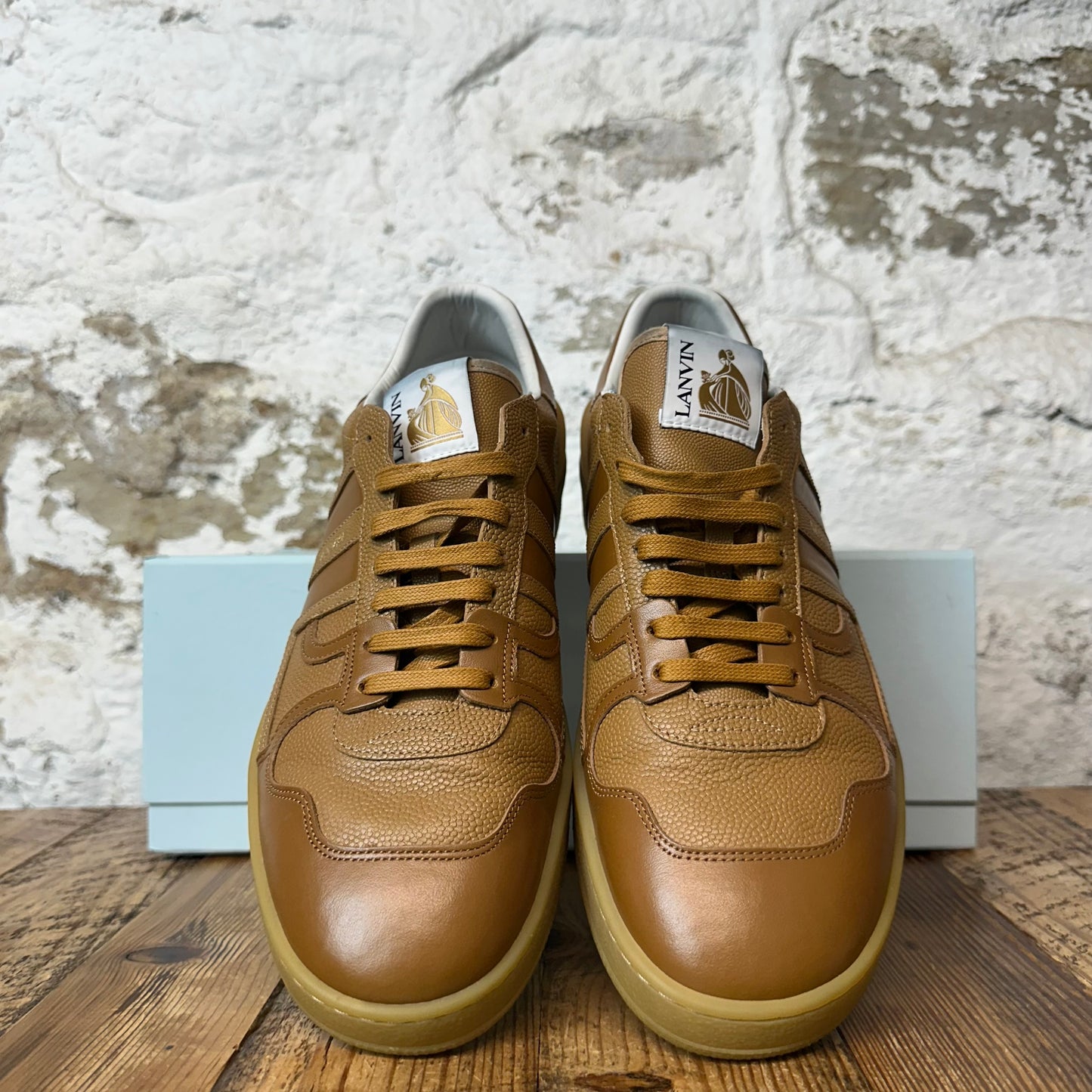 Lanvin Textured Brown Leather Sneaker Sz 11 (44)