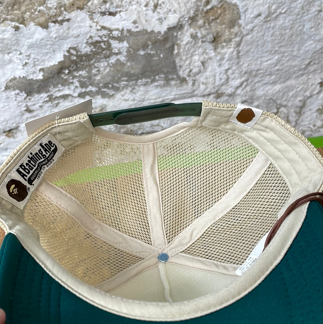 Bape Green Tan Trucker Hat
