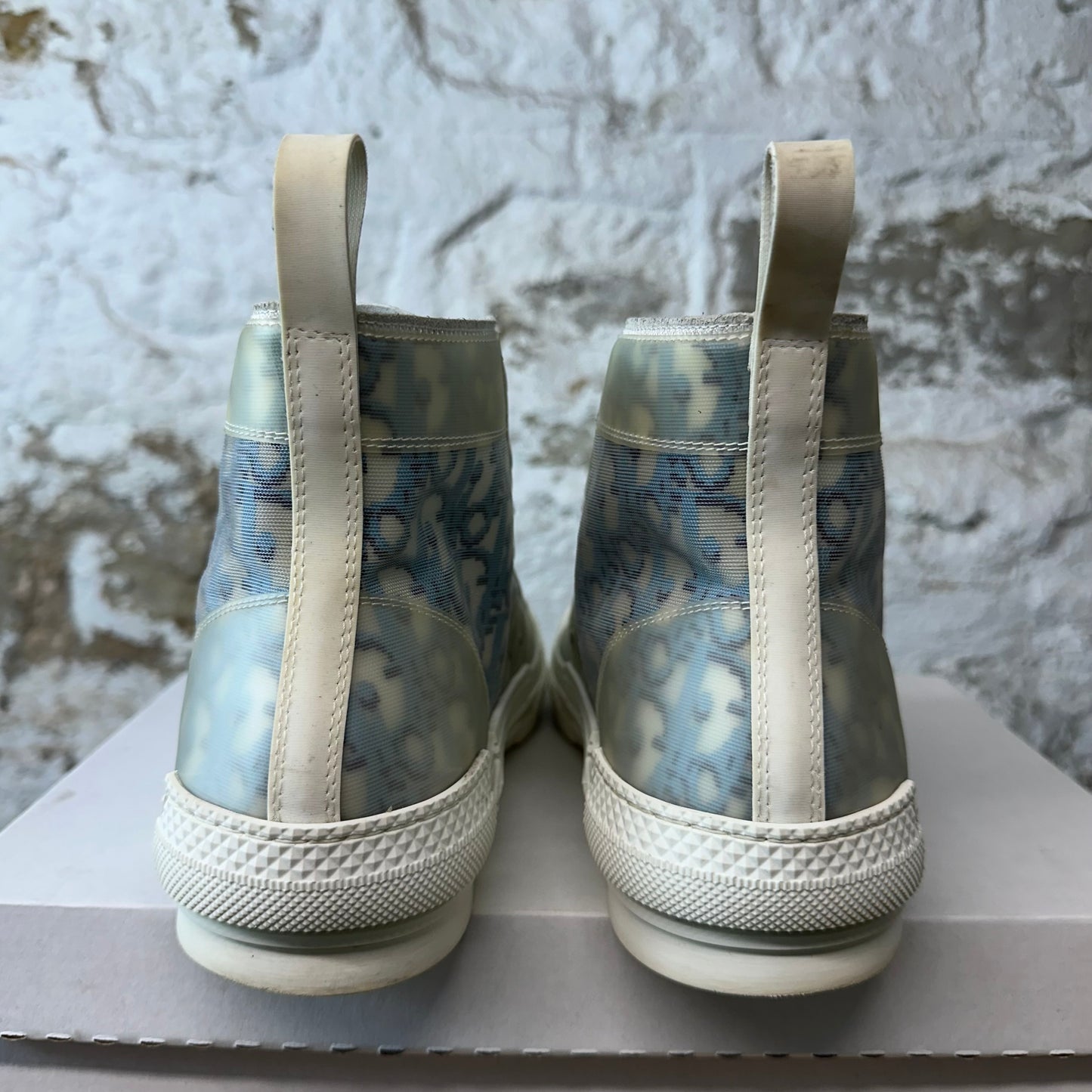 Dior B23 High Blue Oblique White Sneaker Sz 11 (44)