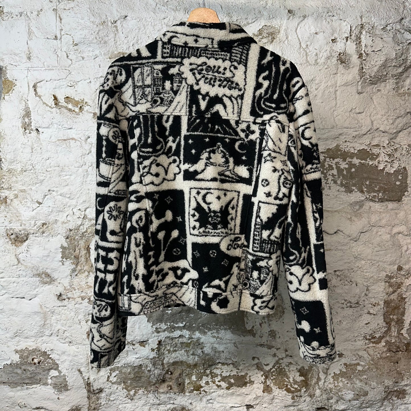 Louis Vuitton Comics Trucker Jacket Black White Sz M