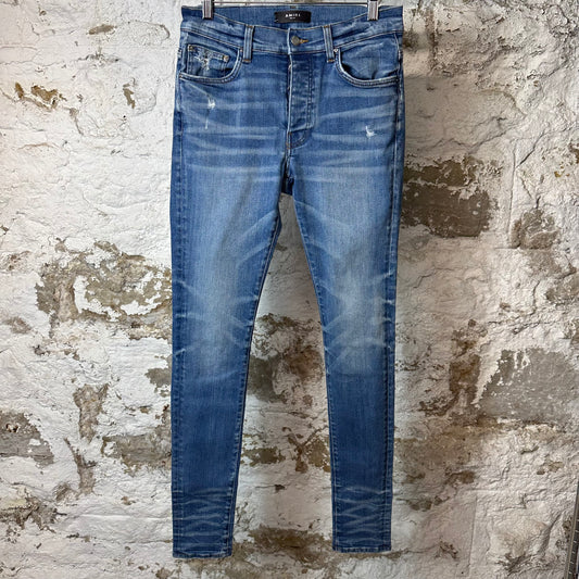 Amiri Plain Blue Denim Jeans Sz 30