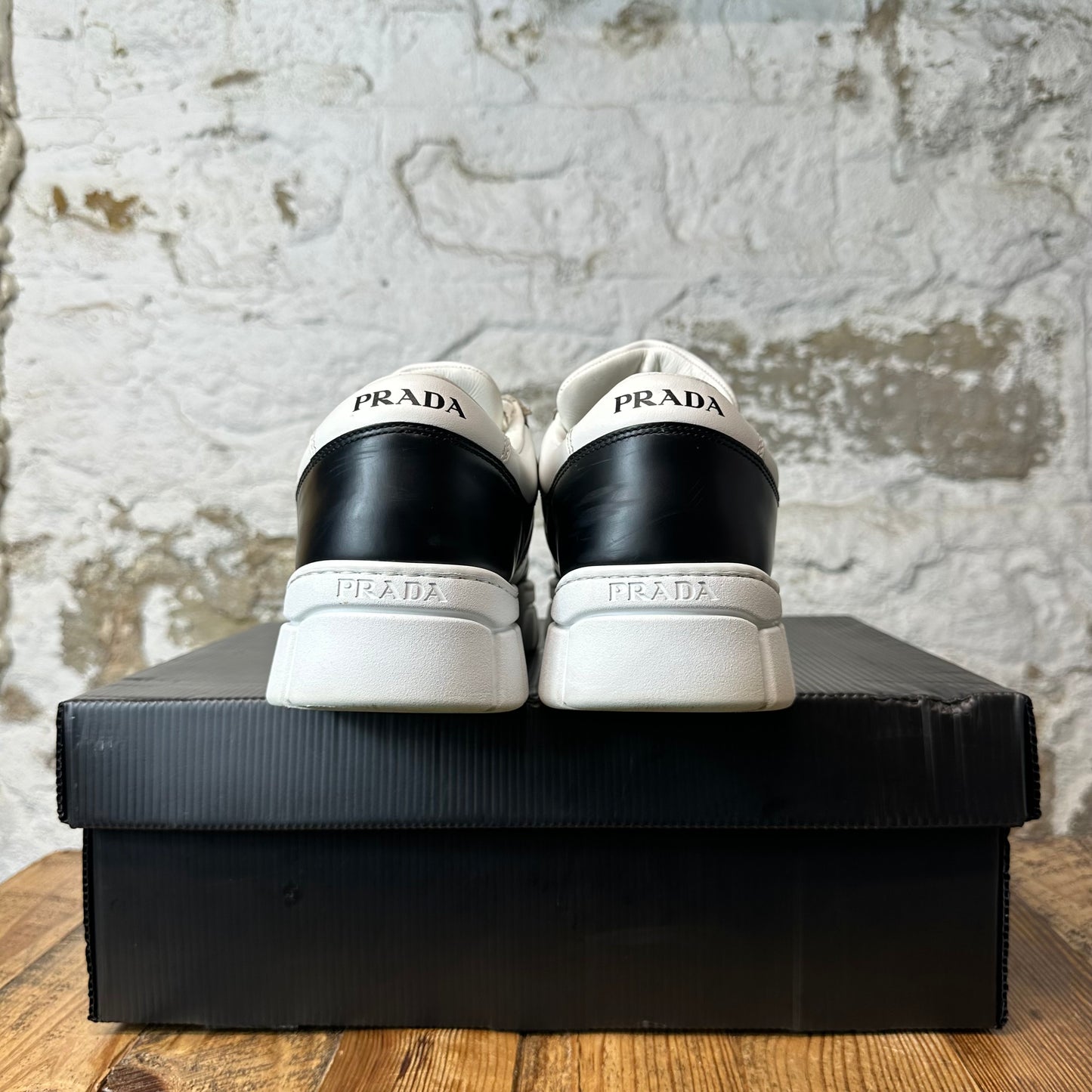 Prada Black White Platform Sneaker Sz 10