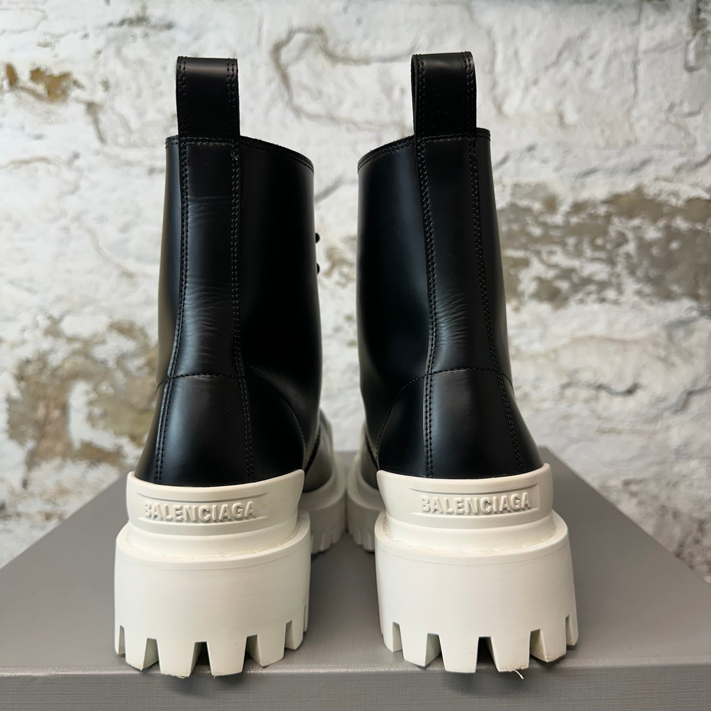 Balenciaga Black White Strike Boot Sz 5.5 (37.5)