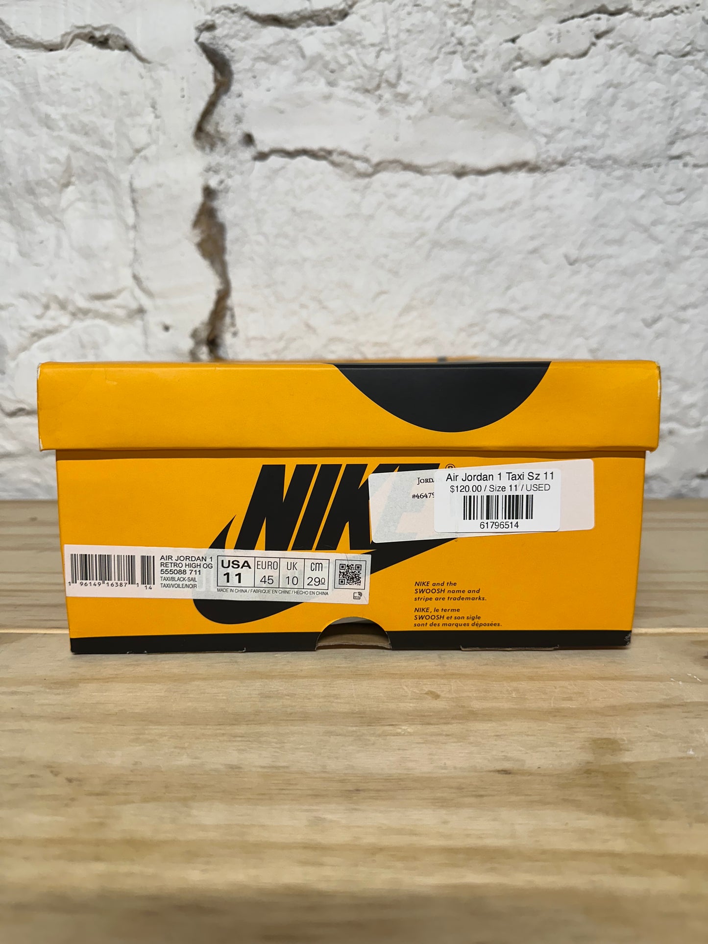 Air Jordan 1 High Taxi Sz 11