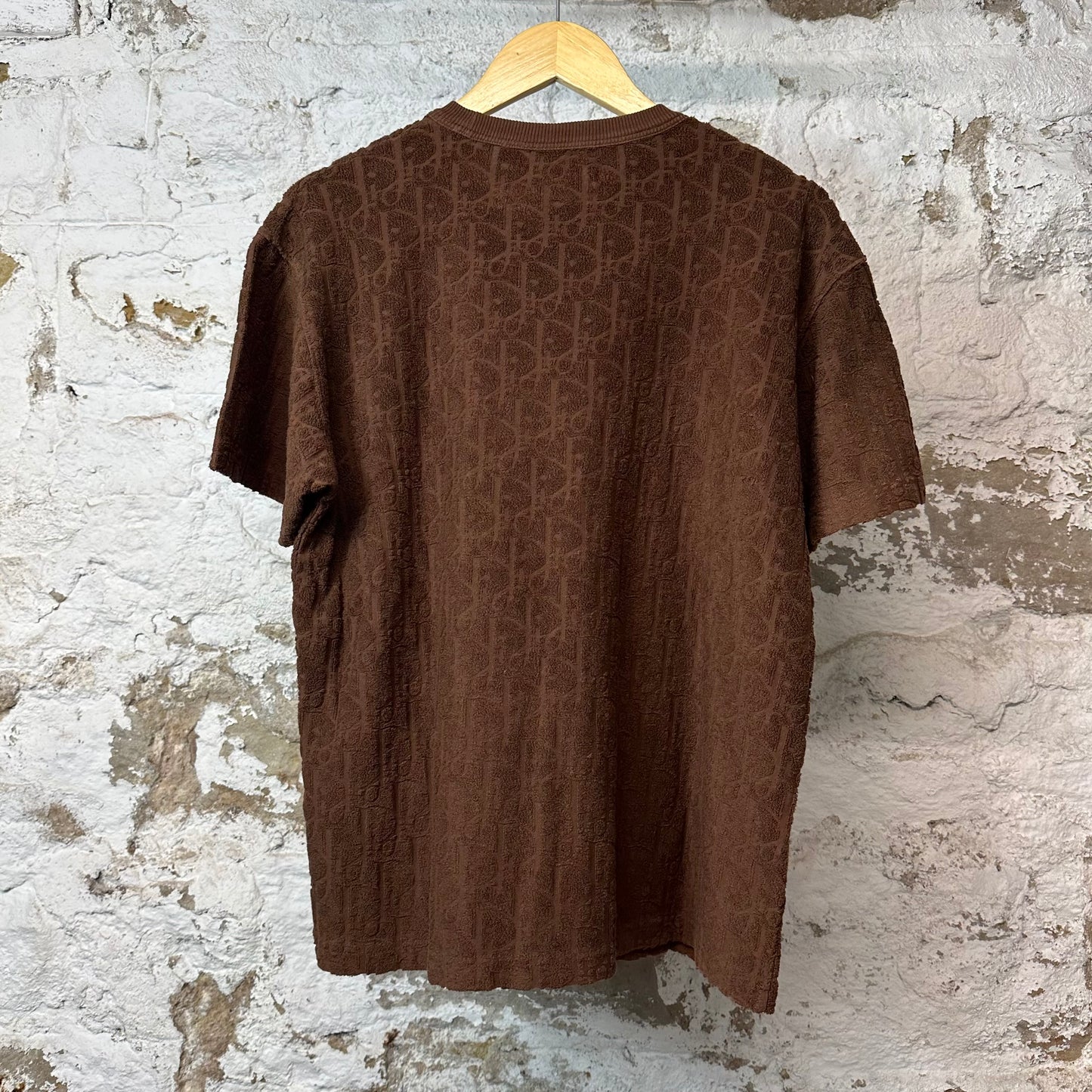 Dior Monogram Towel T-shirt Brown Sz S