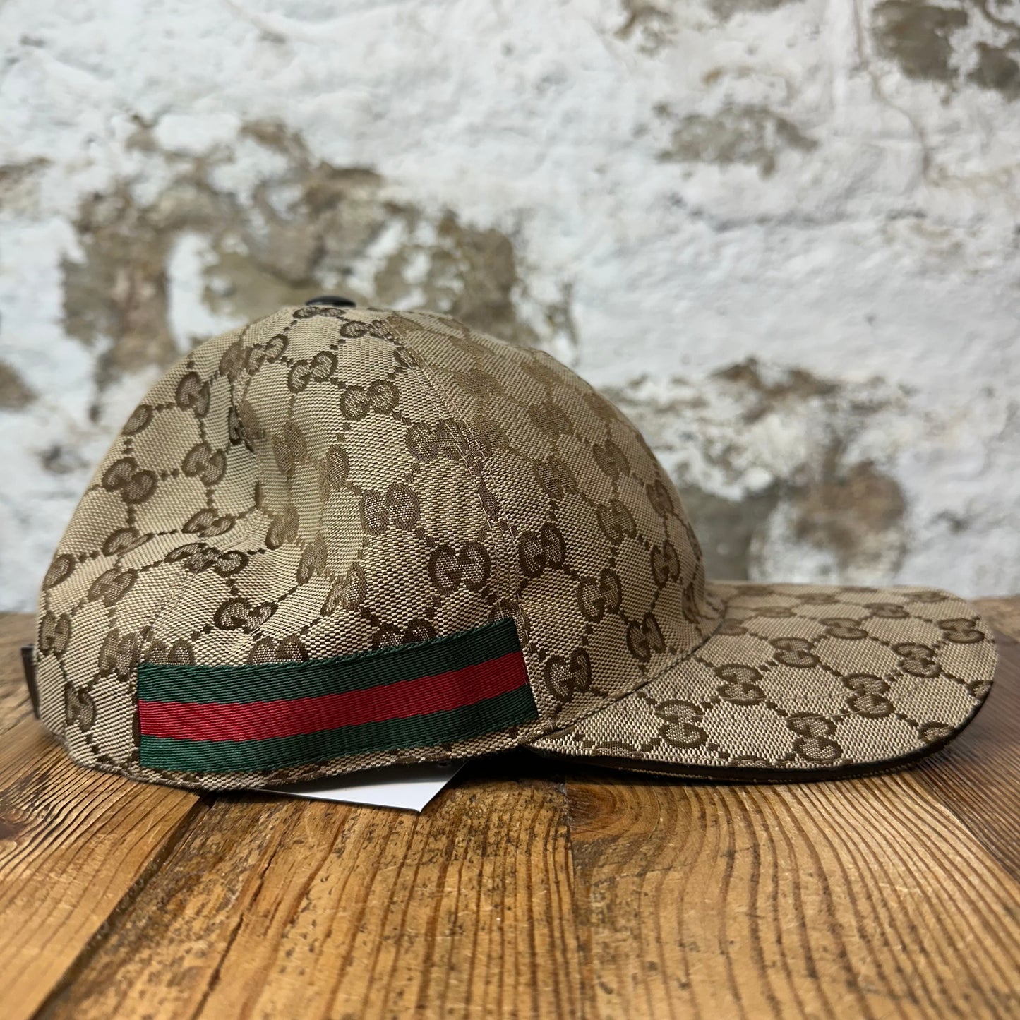 Gucci Beige GG Monogram Hat Sz XL