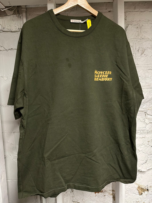 Moncler Salehe Bembury Olive T-Shirt Sz L