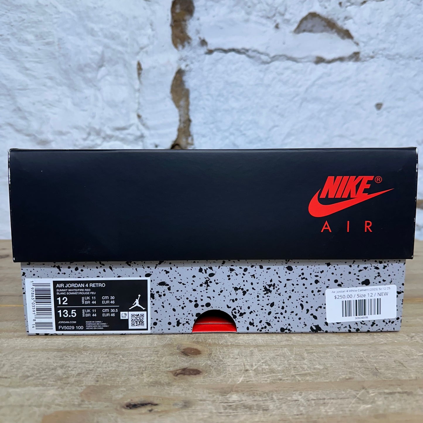Air Jordan 4 White Cement (2025) Sz 12 DS