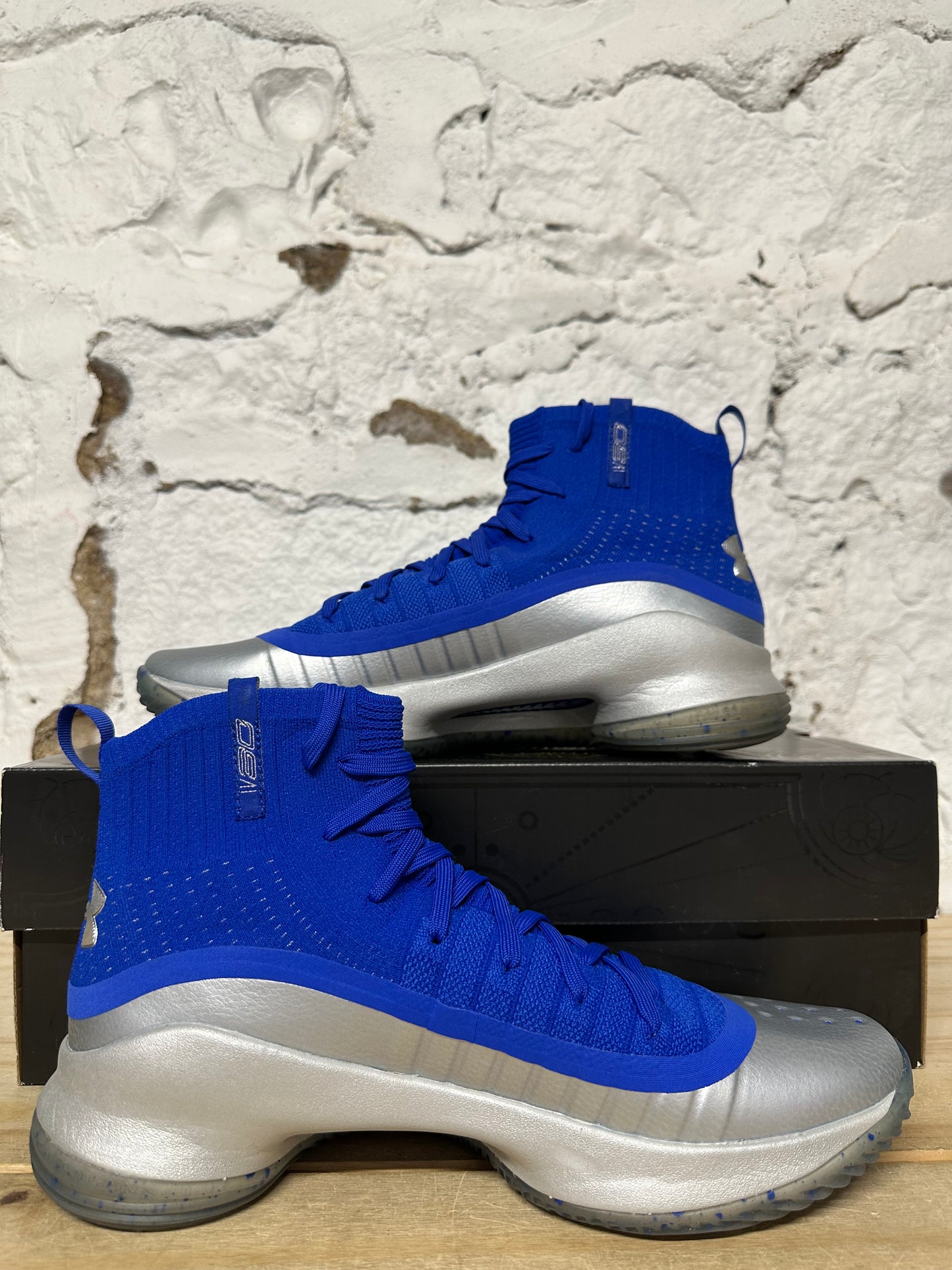 Under Armour Curry 4 Silver Royal Sz 10.5 DS