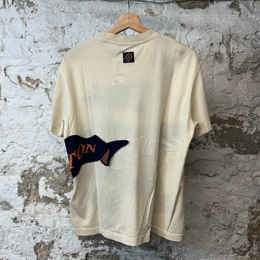 Louis Vuitton Intarsia Flag T-shirt Cream Sz S