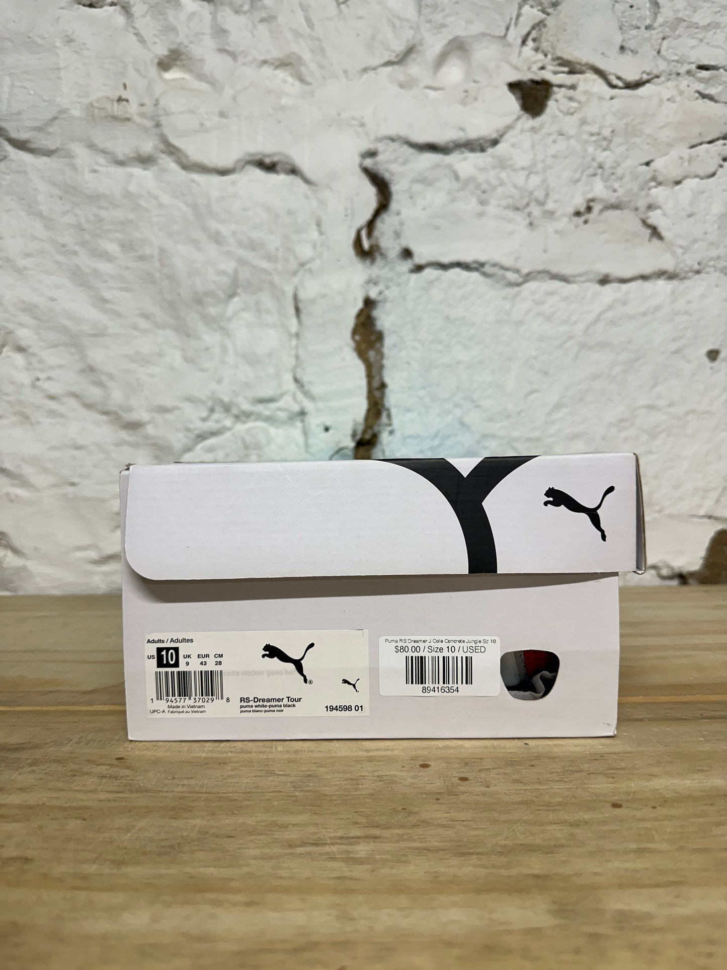 Puma RS Dreamer J Cole Concrete Jungle Sz 10