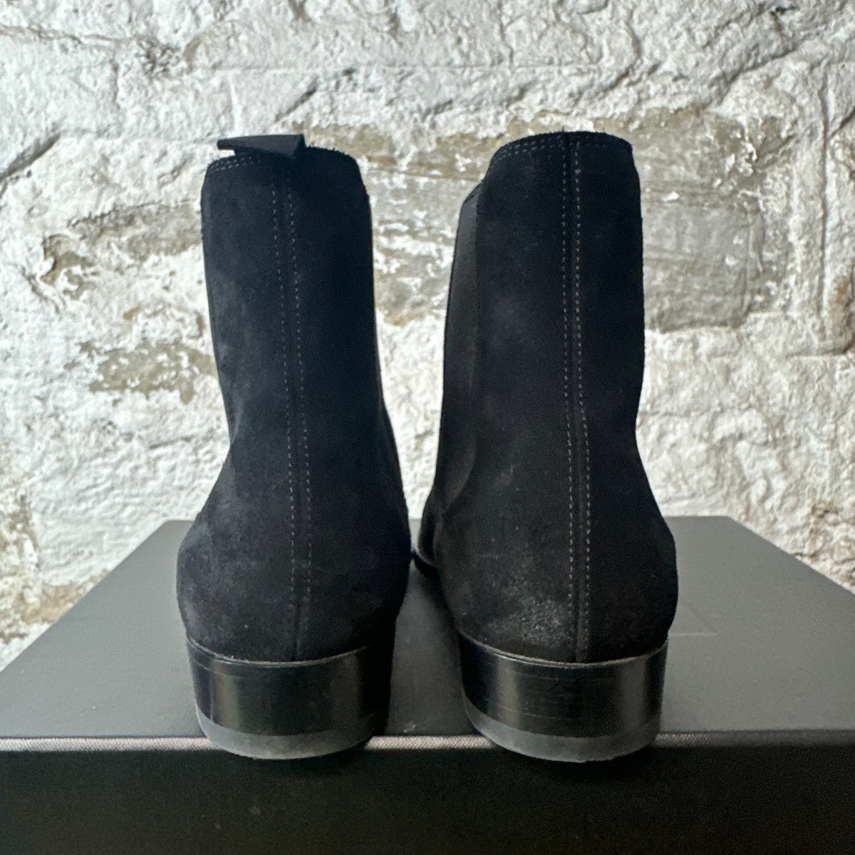 Saint Lauyrent Black Suede Wyatt Boot Sz 9 (42)