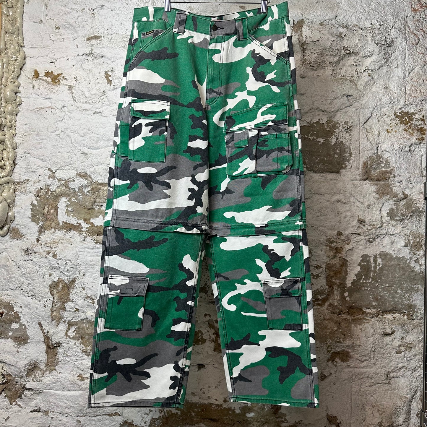 Supreme Zip Off Green Camo Utility Pants Sz 34