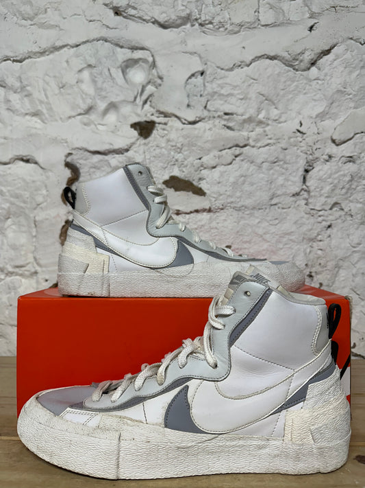 Nike Sacai Blazer White Grey Sz 14