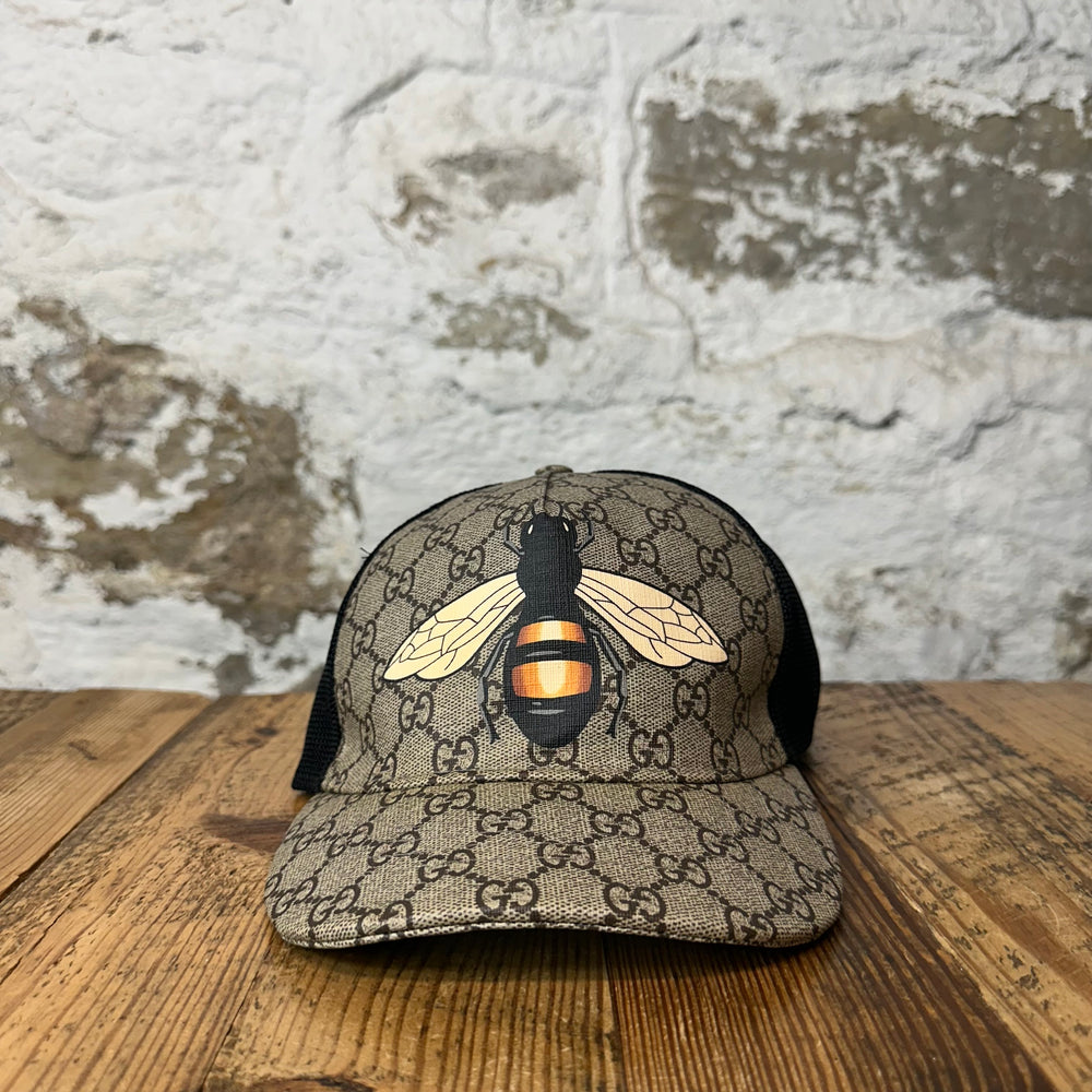 Gucci Canvas GG Monogram Bee Hat Sz XL