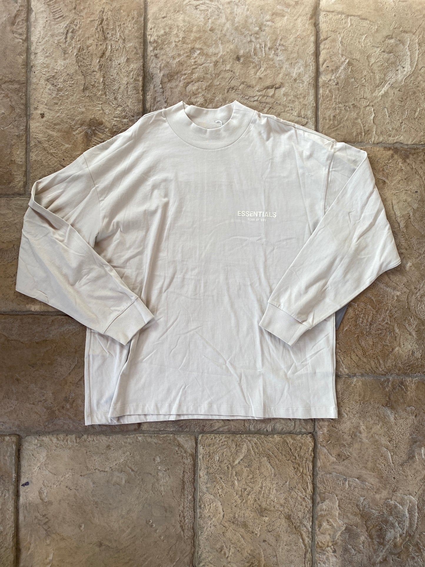 Fear of God Essentials Butter Cream L/S T-Shirt Sz L DS