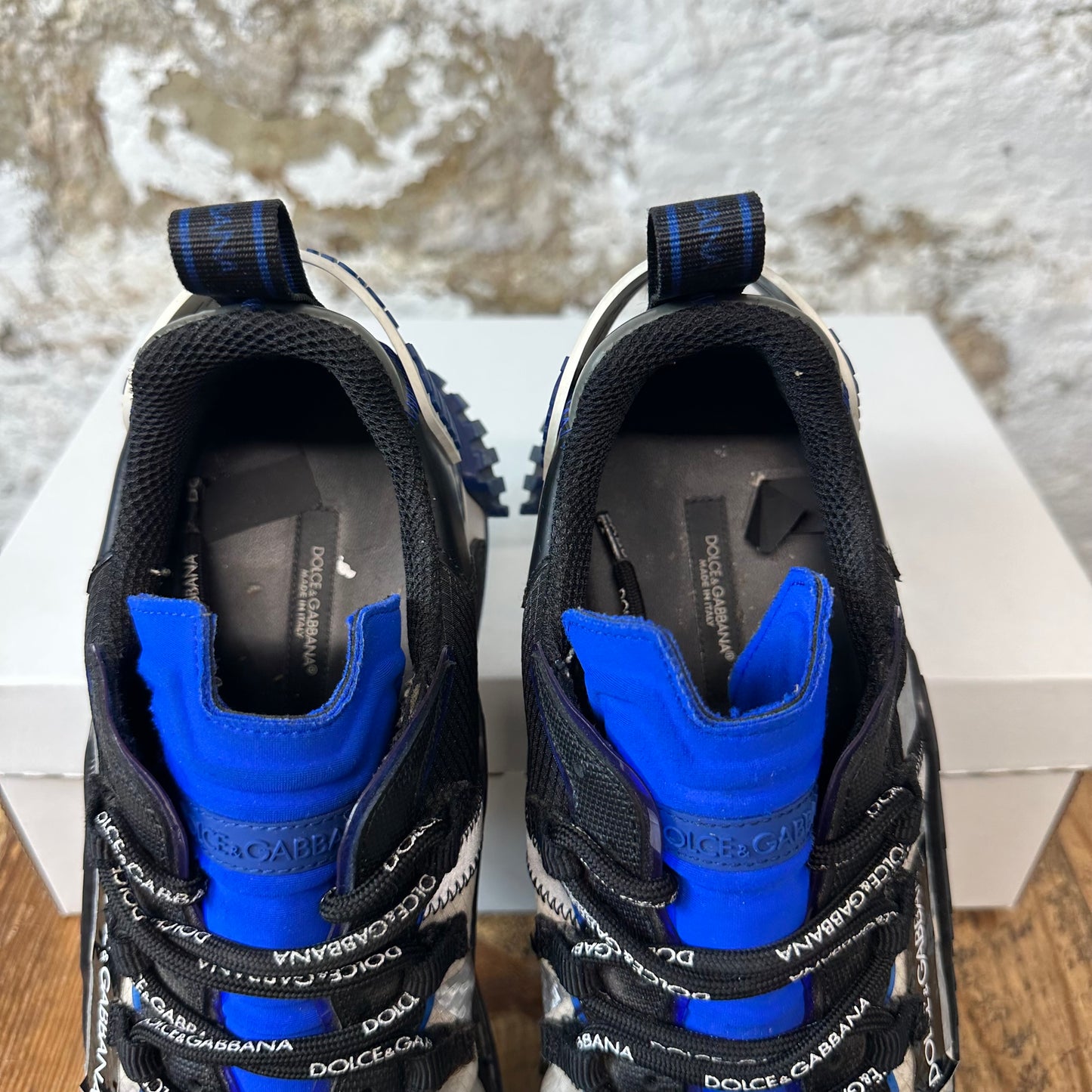 Dolce Gabbana NS1 Black White Blue Sz 10 (43) No Box