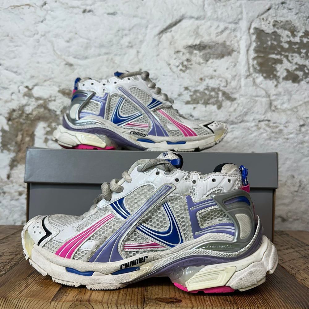 Balenciaga Runner Pink Blue White Sneaker Sz 6 (38)