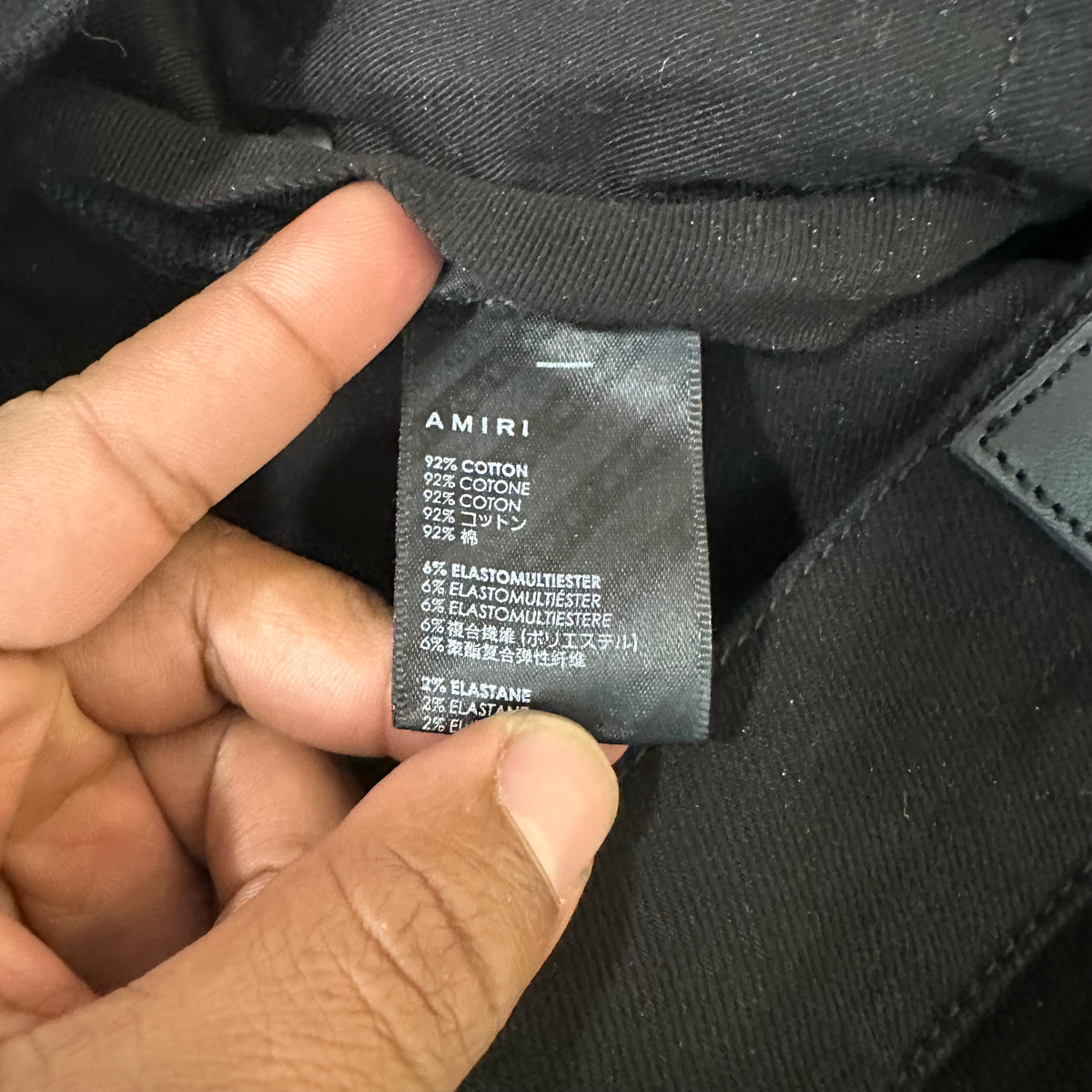 Amiri Knee Rip Black Denim Jeans Sz 32