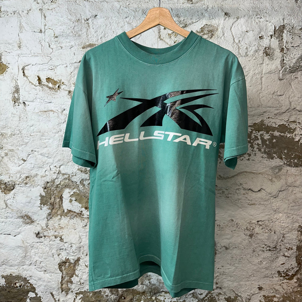 Hellstar Gel Logo T-shirt Green Sz S