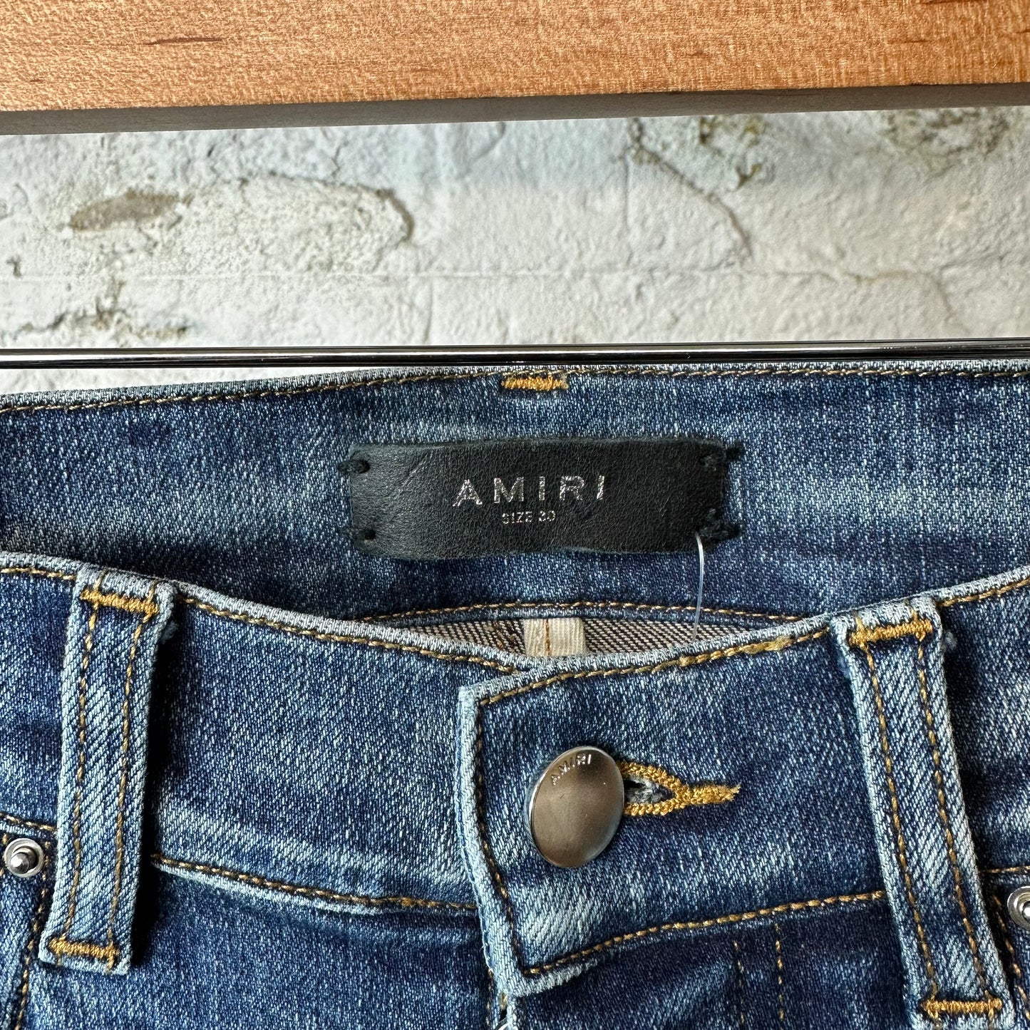 Amiri Plain Dark Blue Denim Jeans Sz 30
