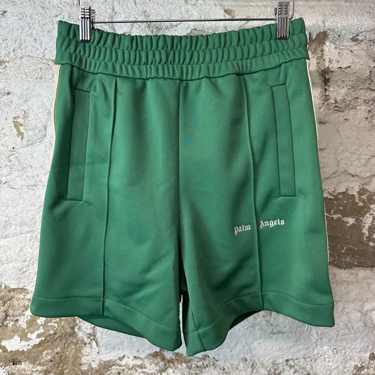 Palm Angels Forest Green Track Shorts NEW