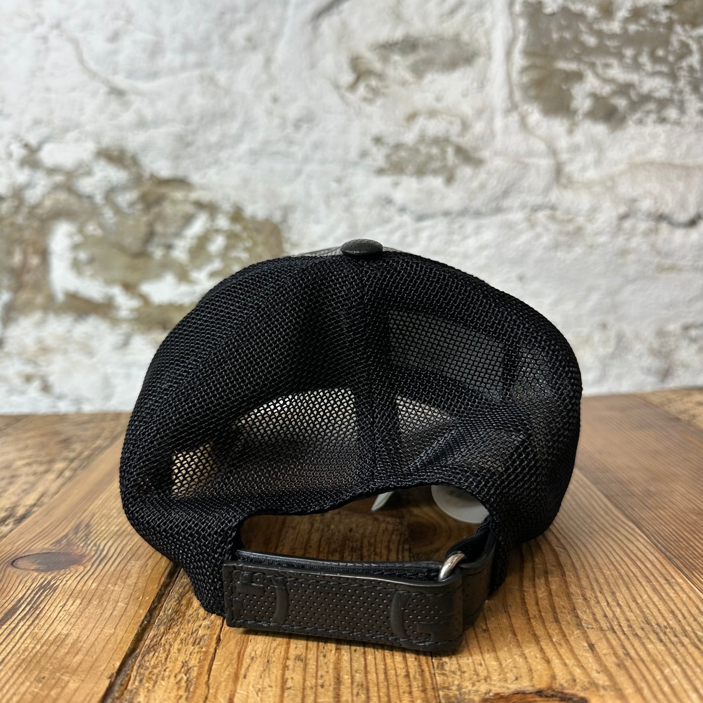 Gucci Black Embossed GG Monogram Hat Sz L