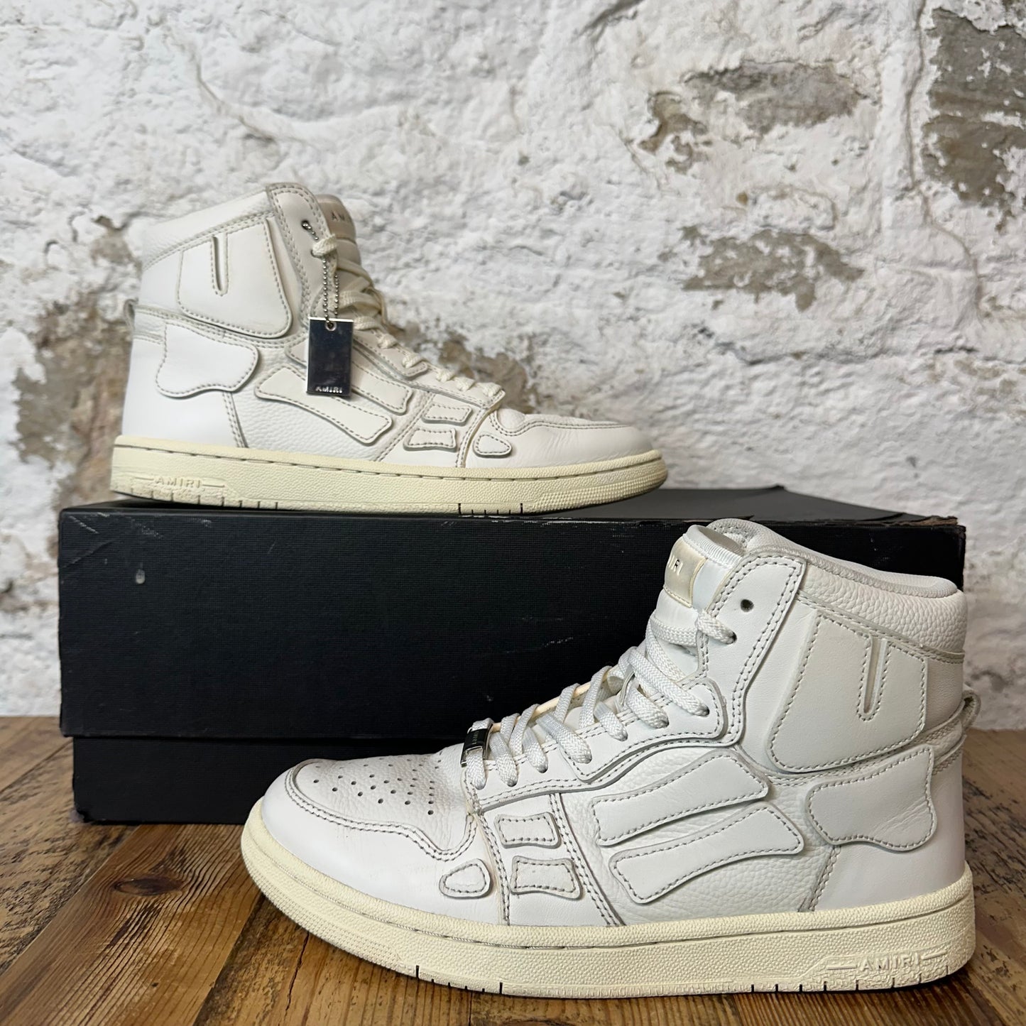 Amiri High Skeleton Triple White Sneaker Sz 7 (40)