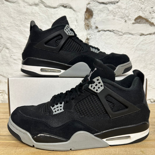 Air Jordan 4 Black Canvas Sz 12