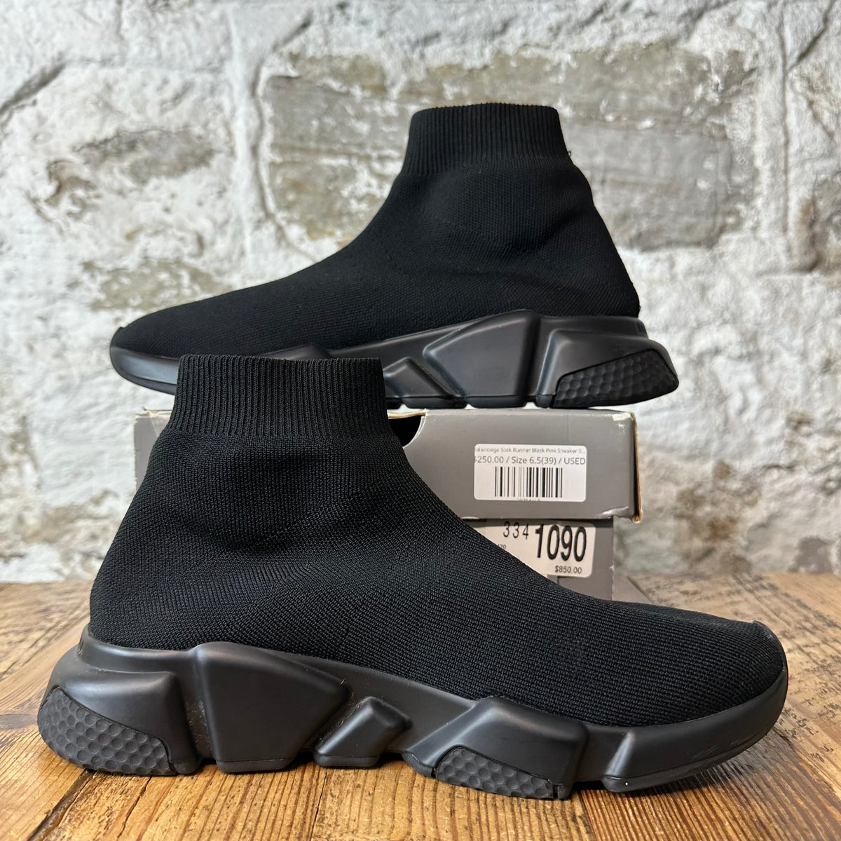 Balenciaga Sock Runner Black Pink Sneaker Sz 6.5 (39)