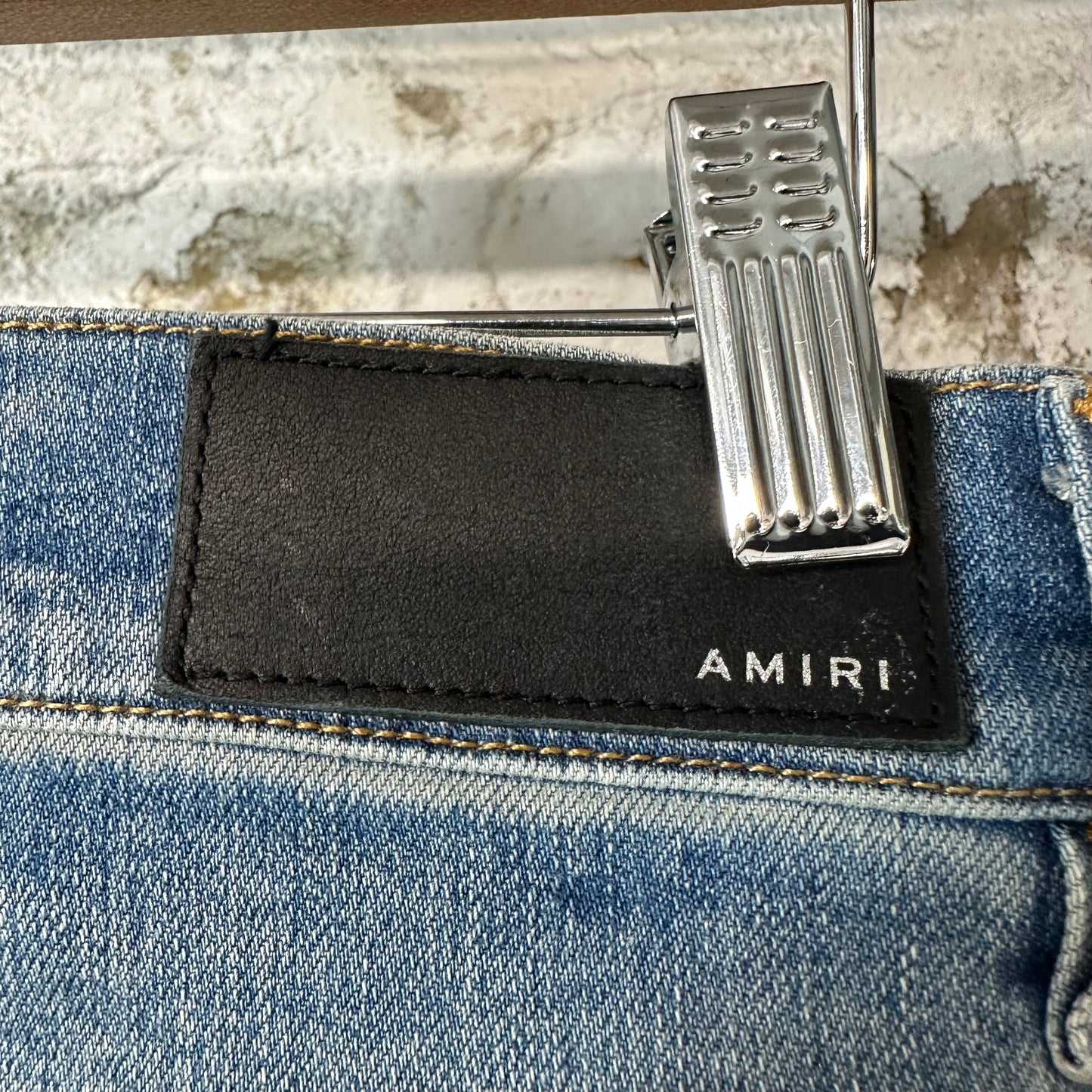 Amiri Plain Distressed Blue Denim Jeans Sz 29