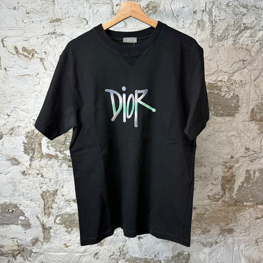 Dior Stussy Logo T-shirt Black Sz L