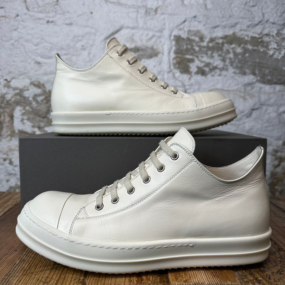 Rick Owens Triple Milk Leather Sneaker Sz 11 (44)