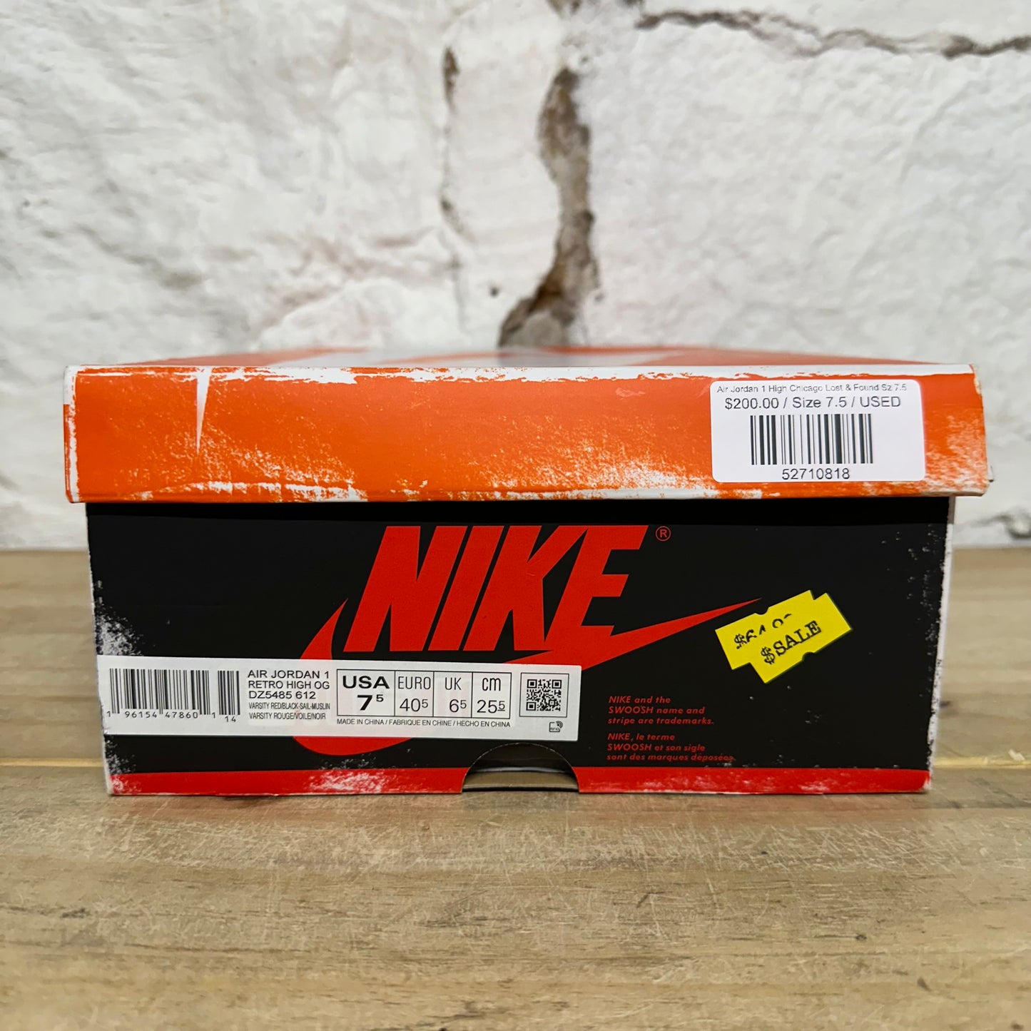 Air Jordan 1 High Chicago Lost and Found Sz 7.5