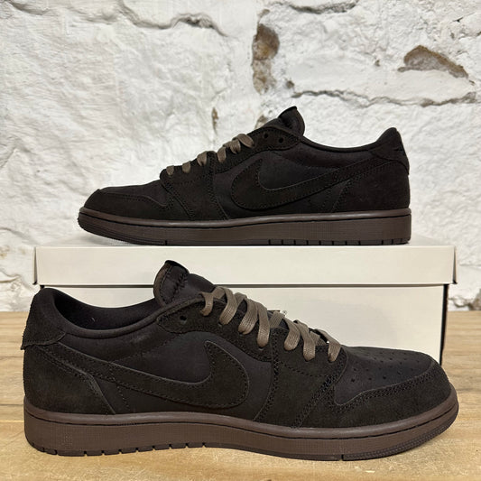 Air Jordan 1 Low Travis Scott Velvet Brown Sz 10.5